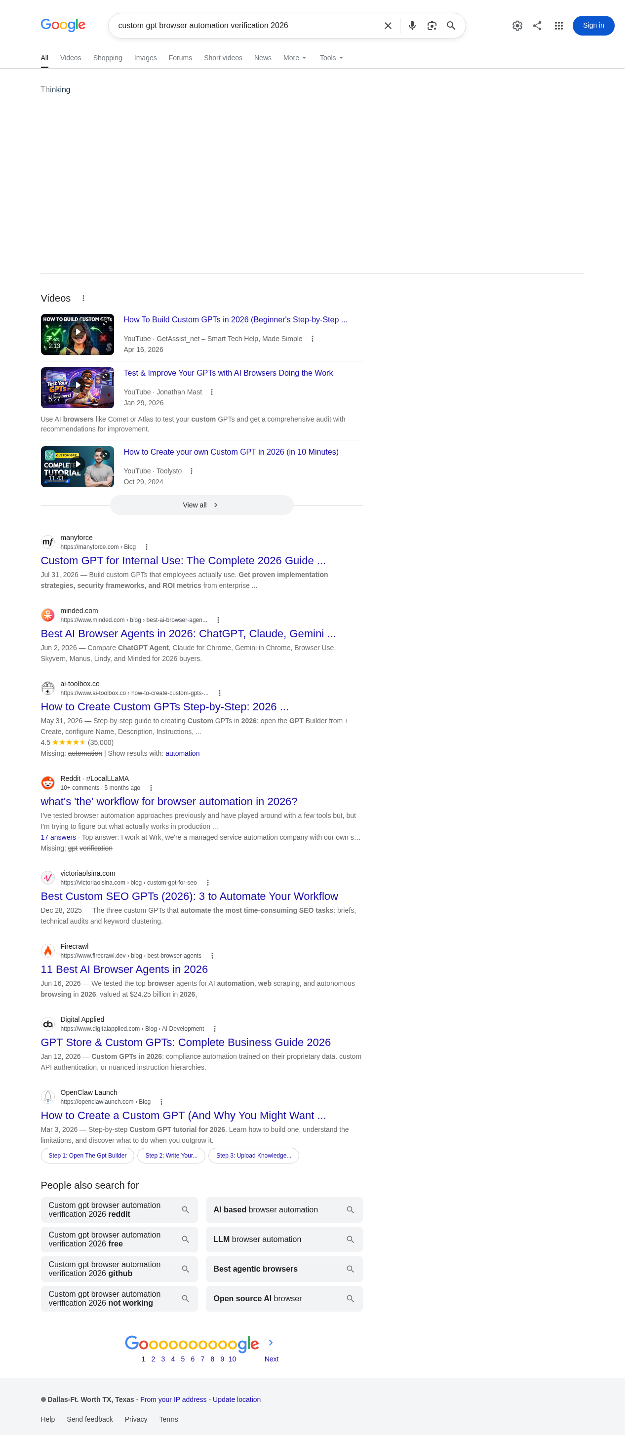 Browser automation screenshot